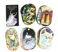 Wild Child Oracle Deck, 40-Piece Indie Tarot Cards, Divination Game Set, Beautifully Illustrated With Artwork, Cardstock With Easy Shuffle, For Tarot Card Reading Prediction Party Fun Use