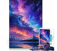 Wild Colorful Sky Jigsaw Puzzle 1000 Piece Cognitive Fun Play Precise Interlock Structure Bonding Activity for Loved Ones (38x26cm)