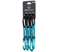 Wild Country - Pack of 6 Climbing Quickdraws 12cm Length - Wildhybrid Quickdraw 6X12Cm Black/Turquoise in Nylon Black one size