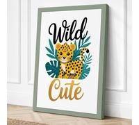 Wild Cute Leopard Modern Canvas Wall Art Print 36x24 Inch (91 x 61 cm)