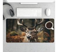 Wild Deer Gaming Mouse Pad 12x24 Inch Desk Pad Protector Waterproof Non-Slip Rubber Base Keyboard Mat Extra Large Desktop Mat for Office Home Computer Laptop Table Accessory