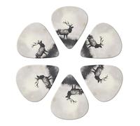 Wild Deer Printed Guitar Picks -6 Pcs Guitar Picks Plectrum,Guitar Accessories,Electric Guitar Pick, Bass & Ukulele 0.96mm