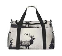 Wild Deer Printed Travel Duffle Bag for Men Women Weekender Travel Organizer Bag for Sport, Outdoors, Gym & Fishing