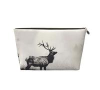 Wild Deer Printed Travel Toiletry Bag - Handbag Organizer, Purse Organiser Insert Handbag,Inner Storage Bag in Bag with Zipper Bag