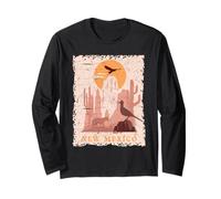 Wild Desert Animals New Mexico Landscape Scene Vintage Long Sleeve T-Shirt