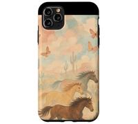 Wild Desert Horses Running Free Pastel Western Aesthetic Case for iPhone 11 Pro Max