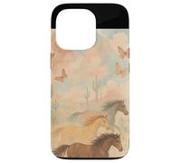 Wild Desert Horses Running Free Pastel Western Aesthetic Case for iPhone 13 Pro