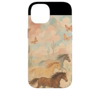 Wild Desert Horses Running Free Pastel Western Aesthetic Case for iPhone 14
