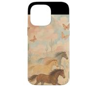 Wild Desert Horses Running Free Pastel Western Aesthetic Case for iPhone 14 Pro Max