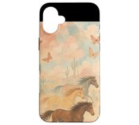 Wild Desert Horses Running Free Pastel Western Aesthetic Case for iPhone 16 Plus