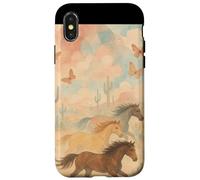 Wild Desert Horses Running Free Pastel Western Aesthetic Case for iPhone X/XS