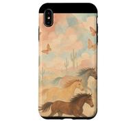 Wild Desert Horses Running Free Pastel Western Aesthetic Case for iPhone XS Max