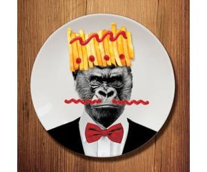 Wild Dining Gorilla - Made from China, The Wild Dining - Gorilla Plate Will Bring a Touch of Fun to Your Dinner Table.