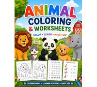 Wild & Domestic Animals Coloring Book for Kids Ages 3-8: SEO-Optimized Subtitle Fun and Easy Animal Coloring Pages Featuring Farm and Jungle Animals ... Kindergarteners, and Early Learners.