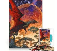 Wild Dragon 1000 Piece Jigsaws for Adults Mind Train Fun Precision Cut Smooth Edges Absorbing Activity for Quiet Nights (50x75cm)