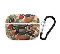 Wild Duck Branches Trees Compatible with Airpod Pro Case Cover Skin with Keychain