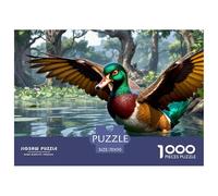 Wild Duck Jigsaw 1000 Piece Challenge Game for Adults,Natural Ecology Impossible Jigsaw Puzzles 1000 Pieces Educational Game Home Decoration 70x50cm/1000pcs