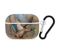 Wild Ducks and Tree AirPod Pro Case, Anti Scratch Hard PC Cover with Keychain, AirPod Pro 2nd/1st Case Accessories for Women Men, White-Style