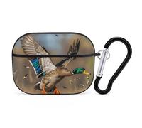 Wild Ducks and Tree AirPod Pro Case, Anti Scratch Hard PC Cover with Keychain, AirPod Pro 2nd/1st Case Accessories for Women Men, Black-Style