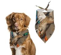 Wild Ducks and Tree Dog Bandanas for Feeding Grooming, Triangle Pet Bibs Washable Pets Scarf for Cats & Dogs
