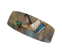 Wild Ducks and Tree Sports Sweatband 15" Polyester Hairband Absorbent Quick-Dry Headband for Running, Yoga