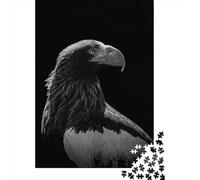 Wild Eagle Face Poster Jigsaw Puzzle 1000 Pieces, Bird of Prey Themed Animal Puzzle, Gift for Puzzle Night, 52x38cm/1000pcs