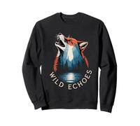 Wild Echoes Howling Wolf Forest Reflection Sweatshirt