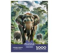 Wild Elephant Crushing Vines 1000 Pieces Premium Jigsaw Animal Age 12+ Quirky, Abstract Design, Fun Details, Educational, Challenging 70x50cm/1000pcs