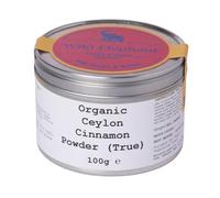 Wild Elephant Organic Ceylon Cinnamon Powder 100g - True Cinnamon, Low Coumarin - For Baking, Porridge & Smoothies - Packed in UK