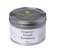 Wild Elephant Organic Dried Rosemary 100g - 100% Pure Needle Leaf, Intense Aroma - For Roast Lamb, Potatoes & Focaccia - Packed in UK