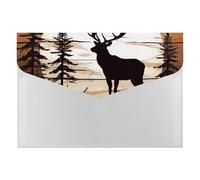 Wild Elk Silhouette File Organizer for Office,6 Pockets Expanding File Folder, Portable Accordion Folders for Desktop, Waterproof Paper Bill Receipt Organizer for Business