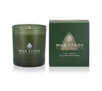 Wild Ethos Naturals Premium Scented Natural Wax Jar Candle - Pine Forest Scent - Hand-Poured in UK - Burn Time 50+ Hours - Natural Ingredients for Less Smoke & Slow Burn