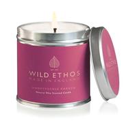 Wild Ethos Naturals Premium Scented Natural Wax Tin Candle - Honeysuckle Garden Scent - Hand-Poured in UK - Burn Time 40+ Hours - Natural Ingredients for Less Smoke & Slow Burn
