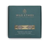 Wild Ethos Scented Tea Lights - Natural Wax - Long Lasting & Blended Natural Essential Oils - Pack of 9 - Made in The UK - Select Your Scent (Ozonic Sea Salt)