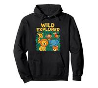Wild Explorer Jungle Safari Animal Adventure for Brave Kids Pullover Hoodie