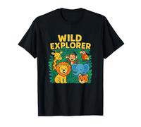 Wild Explorer Jungle Safari Animal Adventure for Brave Kids T-Shirt