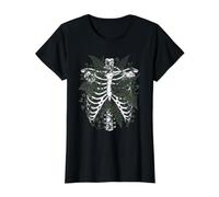 Wild Fern & Ivy Skeleton Rib Cage Value Graphic T-Shirt, Women, Black, S