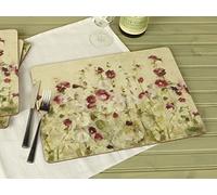 Creative Tops Wild Field Poppies Large Premium Pack Of 6 Placemats Multicolor
