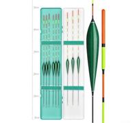 Wild Fishing Float Set for Carp and Crucian - for for ultra Sensitive Bright Tail Bobbers ABS Construction River Lake Gear 50cm(9PCS Daytime floats)