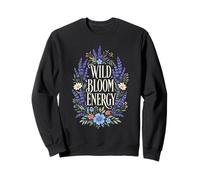 Wild Floral Vitality Botanical Wreath Design Sweatshirt