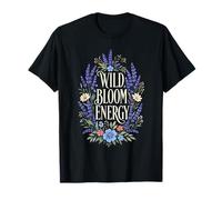Wild Floral Vitality Botanical Wreath Design T-Shirt