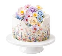 Wild Flower Edible Cake Wrap Cupcake Topper Decorations 30 x 15 cm