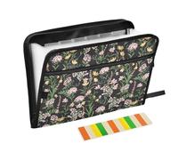Wild Flower Meadow Expanding File Folder A4,13 Pockets File Organiser, Paperwork A4 Plastic Wallet Document Storage Expander for School,Office and Home