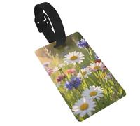 Wild Flower Meadow Luggage Tags for Suitcases - Durable PVC ID Tags with Detachable Straps for Travel, Backpack, Golf Bag, Anti-Loss