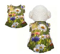 Wild Flower Meadow S Pet Apparel for Small Dogs-Cute Summer Outfit for Puppy, Soft Breathable Pet Clothes for Cat