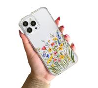 Wild Flower Pink Wildflower Silicone Y2K Clear TPU Custom Compatible With iPhone 11 12 13 14 15 16 16E 17 XR X SE 7 8 Air Pro Max Plus Mini S22 S23 S25 S26 Impact Case Personalised Name Cover