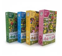 Wild Flower Seeds 4 Boxes Wildflower & Cottage Mix Scatter Boxes | 4x50m2 Box, 200m2 Coverage | Wildflower Seed Mix Attracts Bees and Butterflies UK
