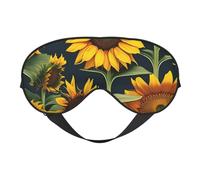 Wild Flower Sunflower Print Breathable Full-Cover Eye Mask Stylish Adjustable Nap Night Restful Environment