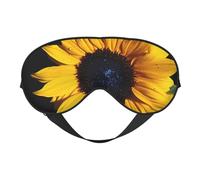 Wild Flower Sunflower Print Sleep Mask Silk Eye Cover Soft Satin Blindfold Elastic Strap Night Eyeshade Travel Nap for Women Men