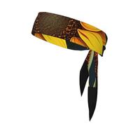Wild Flower Sunflower Print Tennis Head Sport Head Tie for Men Women Soccer Basketball Teams Heads Ties